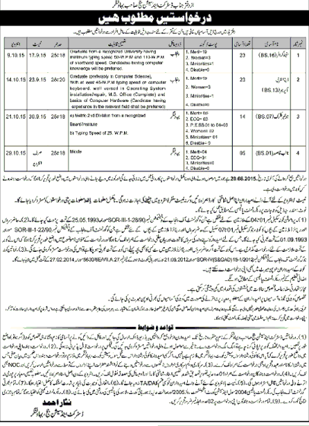 Office of District and Session Judge Bahawalnagar Jobs 2024 Steno, Data Entry, Clerk