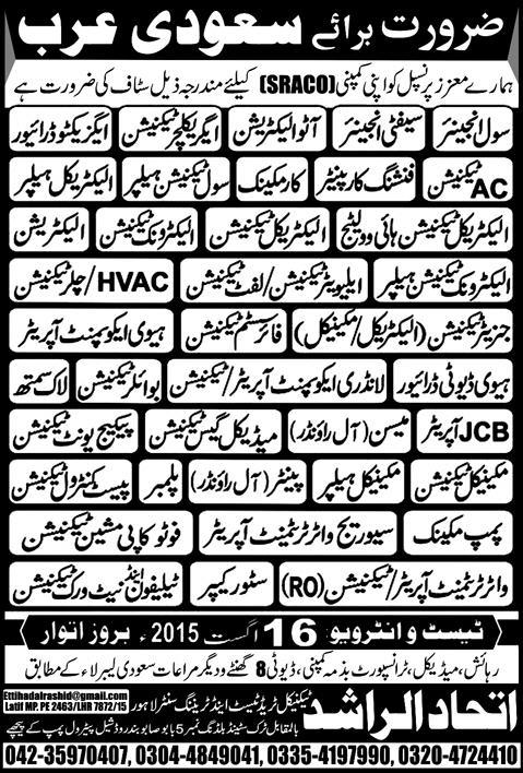 Saudi Arabia Jobs For Pakistani 2024 Newspaper Advertisement, How to Apply