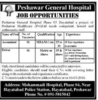 Northwest General Hospital Peshawar Hayatabad Jobs 2024 Opportunities Application Form