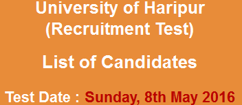 University of Haripur UOH Lecturer Jobs NTS Test Result 2024