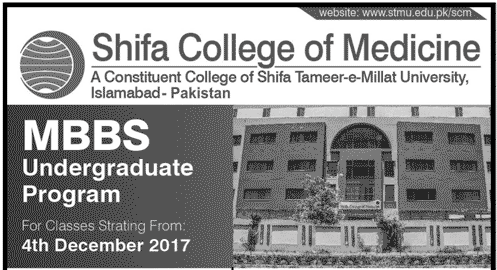 Shifa Medical College Admission ETC Entry Test Result 2024 MBBS