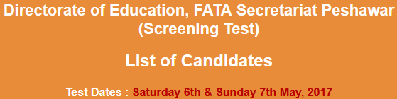 FATA SST, AT, CT, PET, PST, Qari Teachers NTS Test Result 2024 6th, 7th May