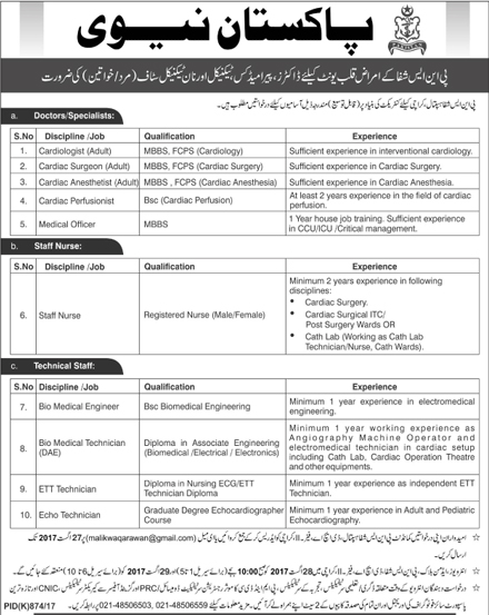 How to Join Pakistan Navy jobs 2024 as Doctor, Staff Nurse, Technical Staff