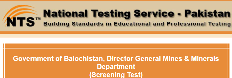 Mines And Minerals Department Balochistan NTS Test Result 2024