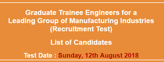 Graduate Trainee Engineers NTS Test Result 2024 12th August