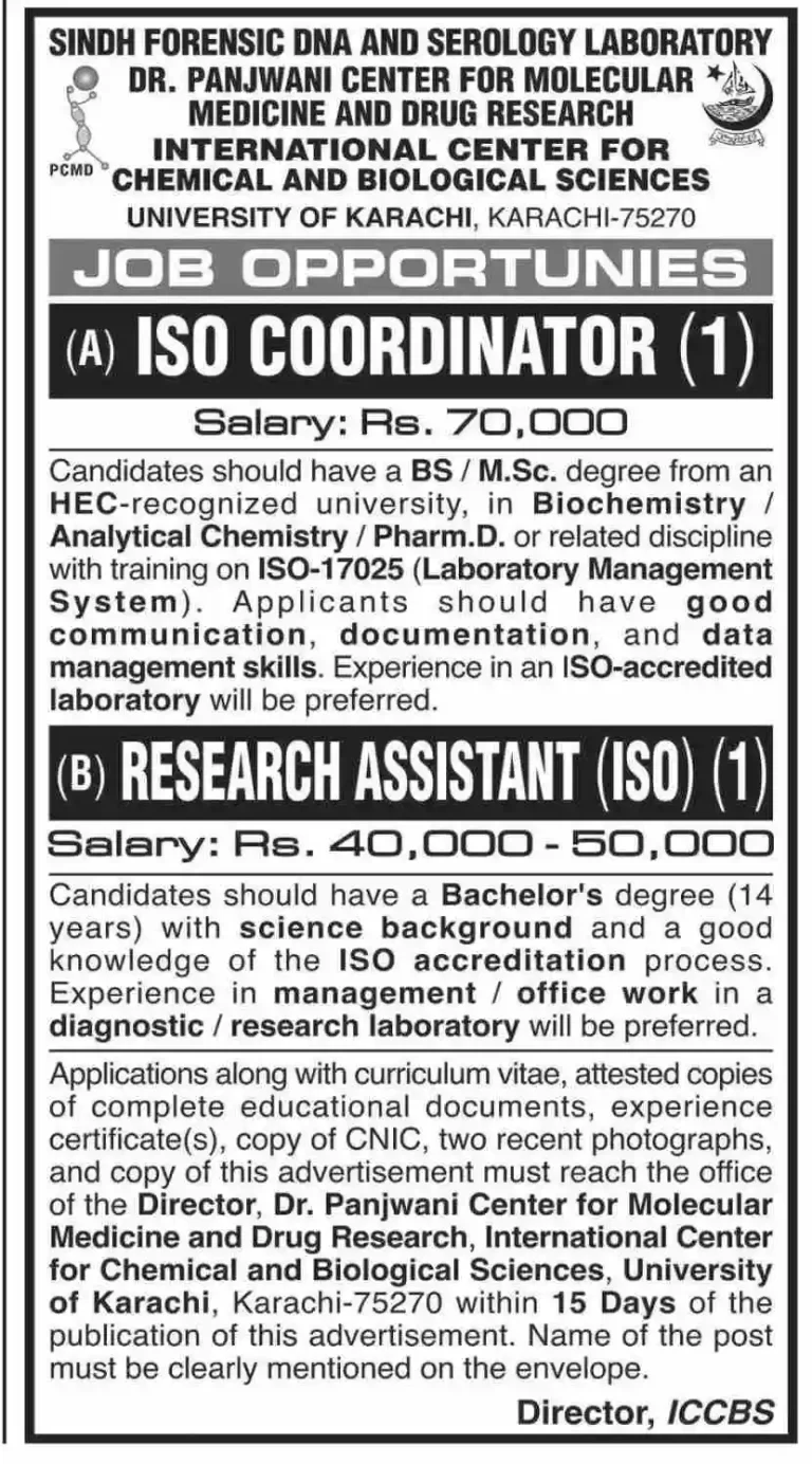 University of Karachi Jobs 2024