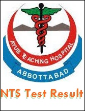 Ayub Teaching Hospital Abbottabad Jobs NTS Test Result 2024 13 February