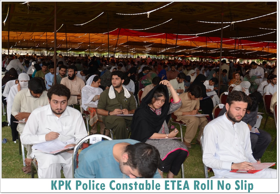 KPK Police Constable ETEA Roll No Slip 2024 Online Test Dates Schedule