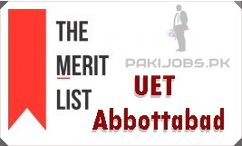 UET Abbottabad Engineering Merit List 2024 1st, 2nd, 3rd