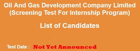 NTS OGDCL Internship Program Test Result 2024 Answer Keys