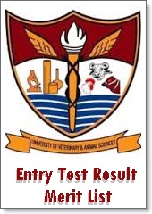 UVAS Entry Test Result 2024 BBA, MBA, MSc, M.Phil Merit List