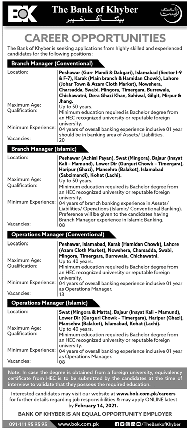 BOK Jobs Advertisement 2024 www.bok.com.pk Careers